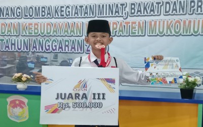 Siswa MTsN 2 Mukomuko Kampus II Raih Juara 3 Silat Putra di O2SN Kabupaten Mukomuko
